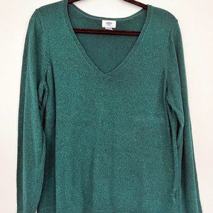 Old Navy Green sweater with green shimmer